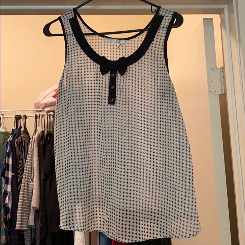Black and white blouse